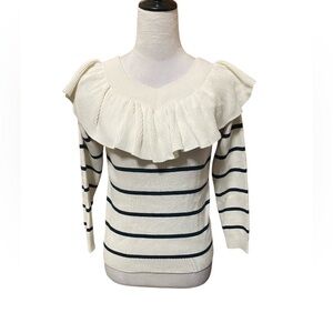 NWT Chaser Ruffled Collar Sweater